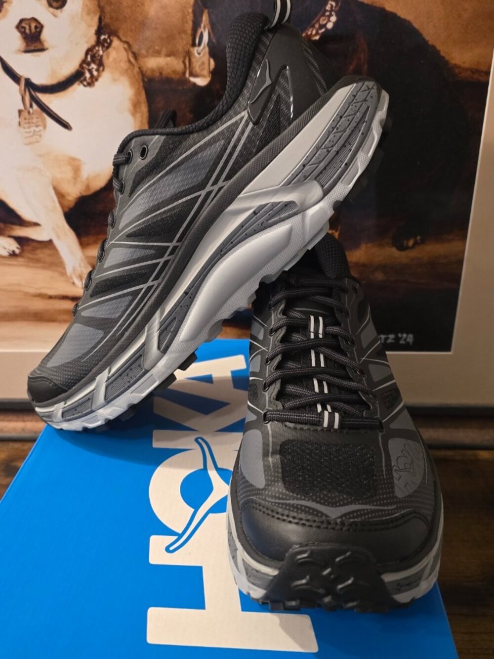 Hoka U Mafate Speed 2 Black / Castle Rock 1126851-BCSTL Men's Sz 12 Hiking NEW